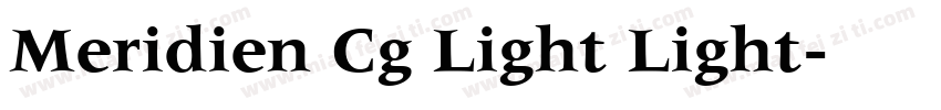Meridien Cg Light Light字体转换